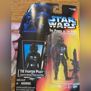 Vintage 1995 Star Wars TIE Fighter Pilot And Luke Skywalker Action Figures